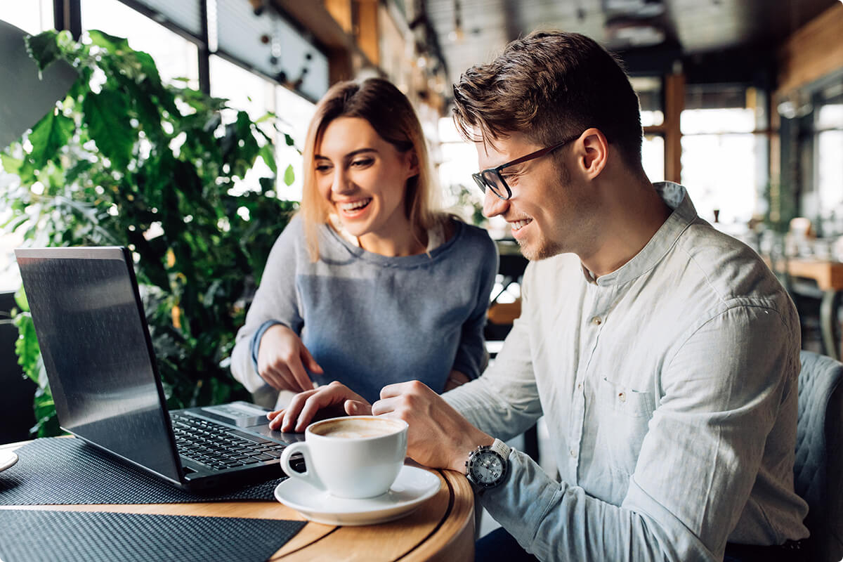 people working together on a website